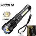 Đèn pin siêu sáng chiếu xa 500m có zoom kèm dây sạc tiện lợi