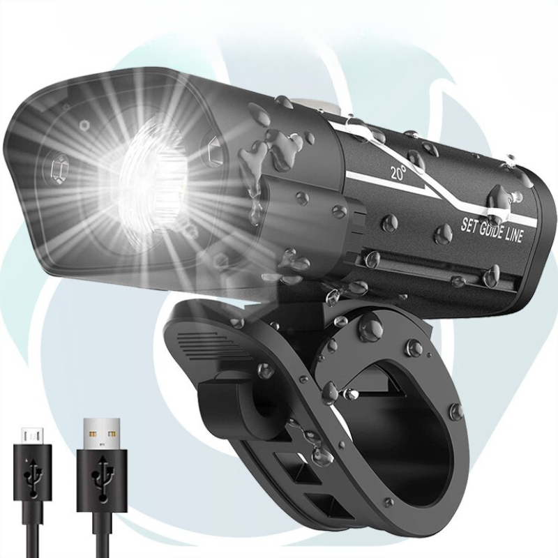 Đèn pha siêu xe đạp 5 chế độ có thể sạc lại USB 10 giờ trở lên