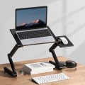 Bàn để laptop gấp gọn có quạt tản nhiệt và bàn kê chuột tiện lợi