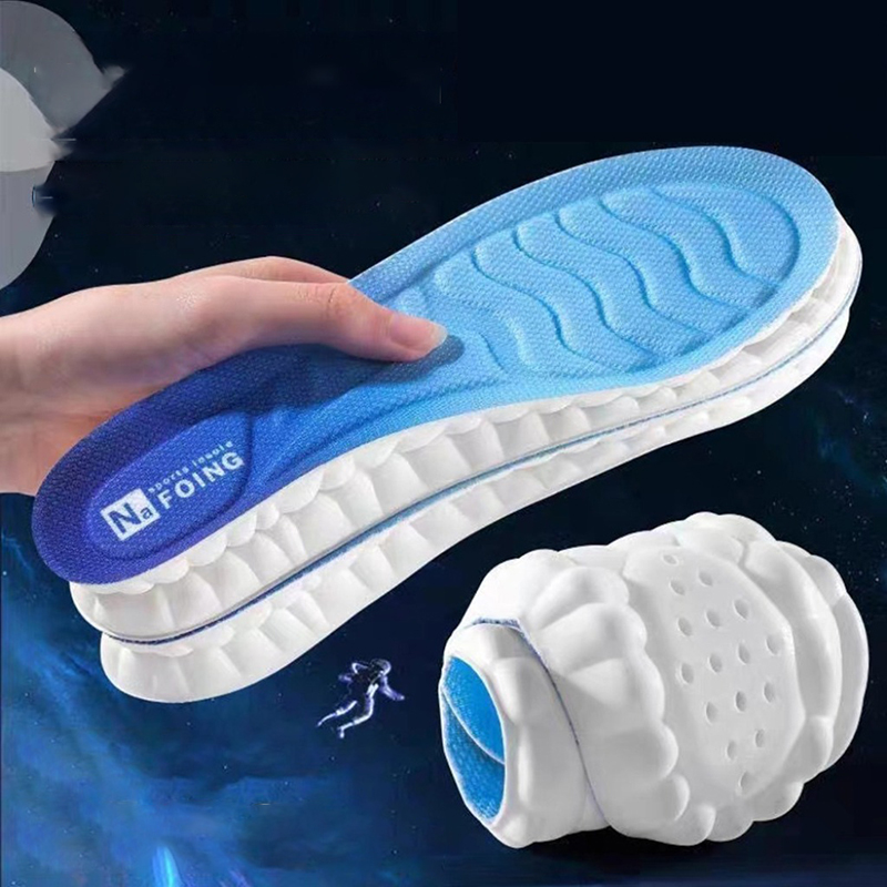 Set 2 đôi miếng lót giày cao su non thiết kế 4D kết hợp vân sóng giảm trơn