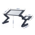 Bàn để laptop gấp gọn có quạt tản nhiệt và bàn kê chuột tiện lợi