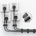Combo 10 kẹp dây điện bản lớn có keo 3M siêu dính tường, Màu đen