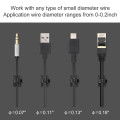 Combo 10 kẹp nhỏ cố định dây điện quản lý dây cáp gọn gàng, Màu đen