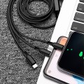 Cáp sạc đa năng 3 trong 1 bọc dây dù cao cấp