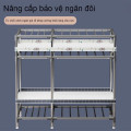 Tủ đựng quần áo vải chống ẩm mốc, cong vênh siêu bền, Màu xanh gấu - Loại 3 buồng ( 165*45*170cm )