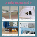 Tủ đựng quần áo vải chống ẩm mốc, cong vênh siêu bền, Màu xanh gấu - Loại 3 buồng ( 165*45*170cm )