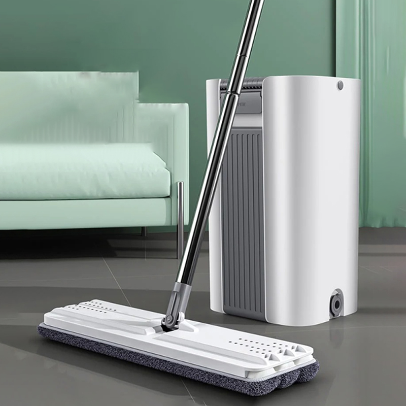 Bộ chổi lau nhà có thùng vắt kèm chổi xoay 360 độ Kitimop-C6 Plus