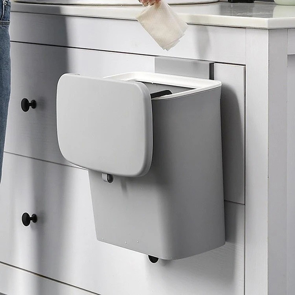 Thùng rác cài cánh tủ bếp có nắp đậy tiện dụng