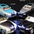 Mô hình xe ô tô Rolls Royce Phantom VIII tỷ lệ 1:24 bằng kim loại, Màu đen và bạc