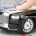 Mô hình xe ô tô Rolls Royce Phantom VIII tỷ lệ 1:24 bằng kim loại, Màu đen và bạc