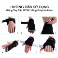 Găng tay tập gym trợ lực bàn tay và chống chai tay hiệu quả, Màu nâu