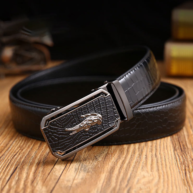 Thắt lưng da khóa tự động mặt kim loại nguyên khối trẻ trung lịch lãm