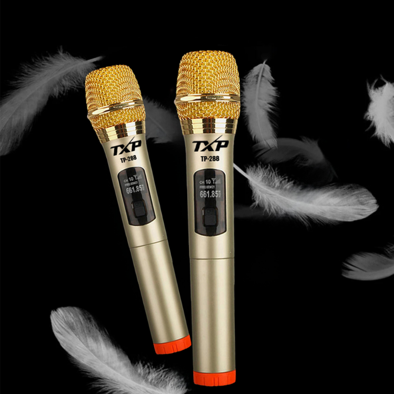 Bộ micro karaoke thiết kế không dây phù hợp với tất cả các loa