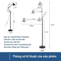 Đèn cây đứng Pixar 2m bóng led 3 chế độ sáng bảo vệ mắt, Thân đèn