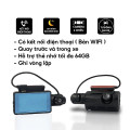 Camera hành trình góc rộng 1080p x 720p có kết nối điện thoại, Full hộp không thẻ nhớ	
