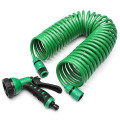 Bộ vòi xịt nước tưới cây, rửa xe đa năng 7 chế độ, lò xo co giãn chịu áp suất, Bộ 5 mét đầy đủ	