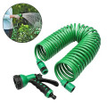 Bộ vòi xịt nước tưới cây, rửa xe đa năng 7 chế độ, lò xo co giãn chịu áp suất, Bộ 5 mét đầy đủ	