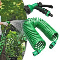 Bộ vòi xịt nước tưới cây, rửa xe đa năng 7 chế độ, lò xo co giãn chịu áp suất, Bộ 5 mét đầy đủ	