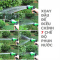 Bộ vòi xịt nước tưới cây, rửa xe đa năng 7 chế độ, lò xo co giãn chịu áp suất, Bộ 5 mét đầy đủ	