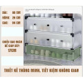 Kệ giày dép inox chống bụi mẫu mới dễ lắp đặt sử dụng, Kệ 4 tầng