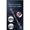 Xà đơn treo tường cao cấp với chốt khóa an toàn, chịu lực vượt trội, 3 CẠNH (70-100cm)