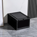 Hộp bảo quản giày nhựa cao cấp cửa hút nam châm , Hộp xịn trắng