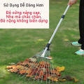 Cào thép 15 răng cào rác lá rút ngắn kéo dài tiện lợi