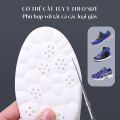 Combo 2 đế lót giày thể thao 4D siêu mềm thoáng khí giúp giảm đau và co giãn, Size 39/40 - Mặt đen - Đệm trắng