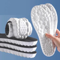 Combo 2 đế lót giày thể thao 4D siêu mềm thoáng khí giúp giảm đau và co giãn, Size 39/40 - Mặt đen - Đệm trắng