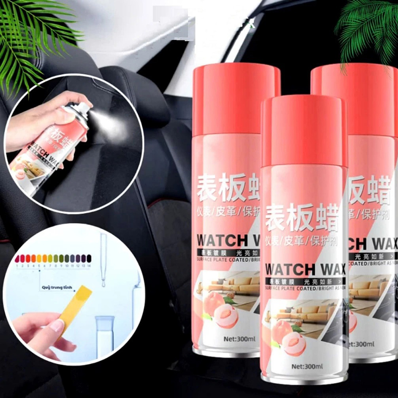 Set 2 chai xịt dưỡng bóng nội thất ô tô WATCH WAX 500ml