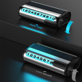 Bảng số điện thoại ô tô có đèn led ban đêm tự động phát sáng, Màu đen led xanh	