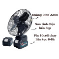  Quạt tích điện mini 8inch để bàn sử dụng pin sạc, QUẠT + 1 PIN + 1 SẠC	