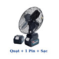  Quạt tích điện mini 8inch để bàn sử dụng pin sạc, QUẠT + 1 PIN + 1 SẠC	