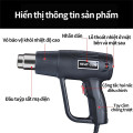 Máy khò nhiệt, khò hơi nóng cầm tay mini 2000W