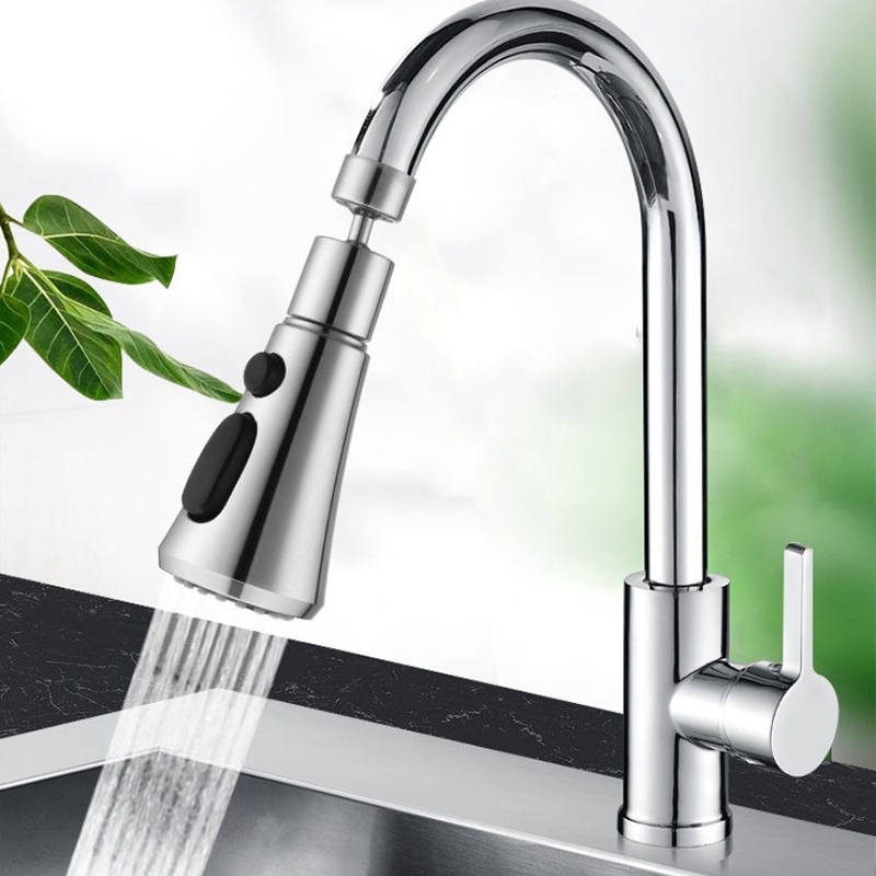 Đầu vòi nước tăng áp xoay 360 độ 3 chế độ đa năng