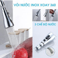 Đầu vòi nước tăng áp xoay 360 độ 3 chế độ đa năng