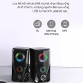  Loa máy tính ROBOT RS200 nhỏ gọn, có đèn led RGB đổi màu