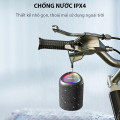 Loa Bluetooth Robot RB120 công suất 5W đèn led RGB âm bass mạnh, Màu đen + thẻ nhớ 32gb
