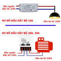 Công tắc điều khiển từ xa Tuya Smart life wifi 10A 20A 30A, Loại 10A