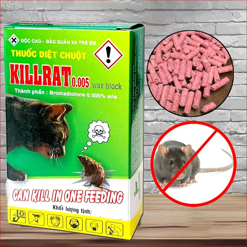 Mồi diệt chuột sinh học thế hệ mới Killrat - Combo 3 hộp