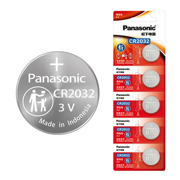 Pin cúc áo CR2032 3V vỉ 5 viên cho smartkey, đồng hồ, điều khiển