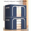 Hộp vải hộp đựng quần áo khung thép siêu bền, chống ẩm mốc, Dung tích 78L: 50x40x33cm	