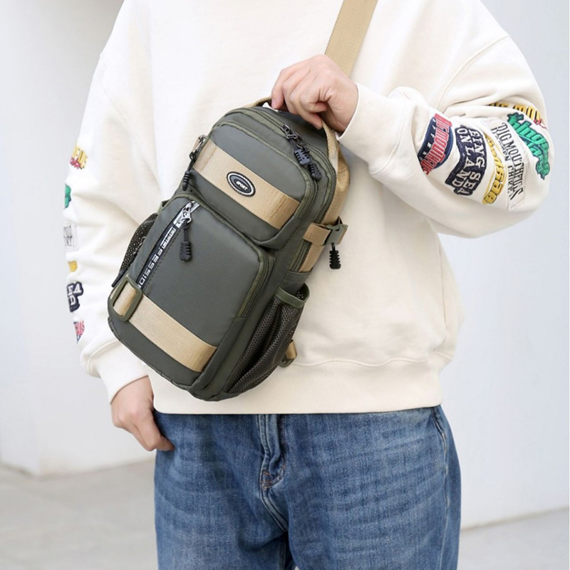 Túi đeo chéo nam thời trang, vải dù chống nước