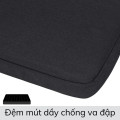 Túi chống sốc bảo vệ laptop có lót đệm chống va đập, chống trầy xước, Màu đen -  13inch - 13.3inch