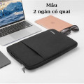 Túi chống sốc bảo vệ laptop có lót đệm chống va đập, chống trầy xước, Màu đen -  13inch - 13.3inch