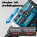 Máy khoan pin đa năng nhỏ gọn, dễ sử dụng kèm bộ phụ kiện, Loại 1 pin