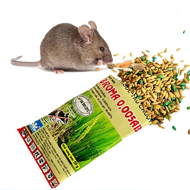 Combo 5 gói trừ chuột công thức mới Broma 0.05AB dạng hạt thóc