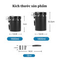 Hộp đựng cà phê chuyên dụng bằng thép không gỉ tặng kèm muỗng, 1500ml