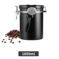 Hộp đựng cà phê chuyên dụng bằng thép không gỉ tặng kèm muỗng, 1500ml