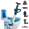 Dụng cụ thông tắc bồn cầu, bồn rửa, nhà tắm bằng khí nén tiện lợi, Ống thép - Tay cong